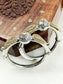 Yajide White Oxidized Bangles