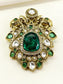 Aarohan Green Elephant Men's Brooch
