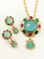 Aarika Multi Colour Oxidized Pendant Set