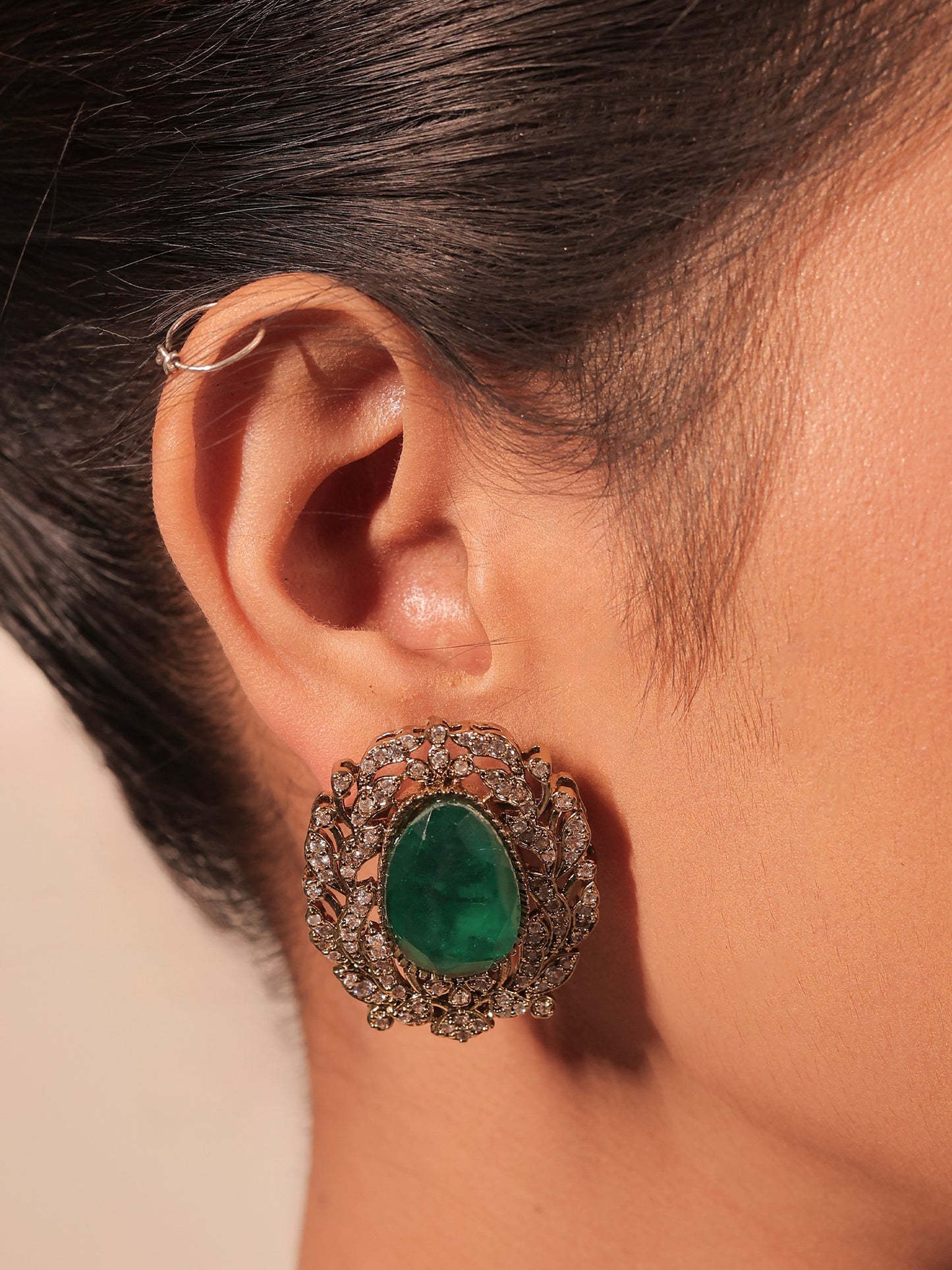 Pavitra Green Victorian Choker Set