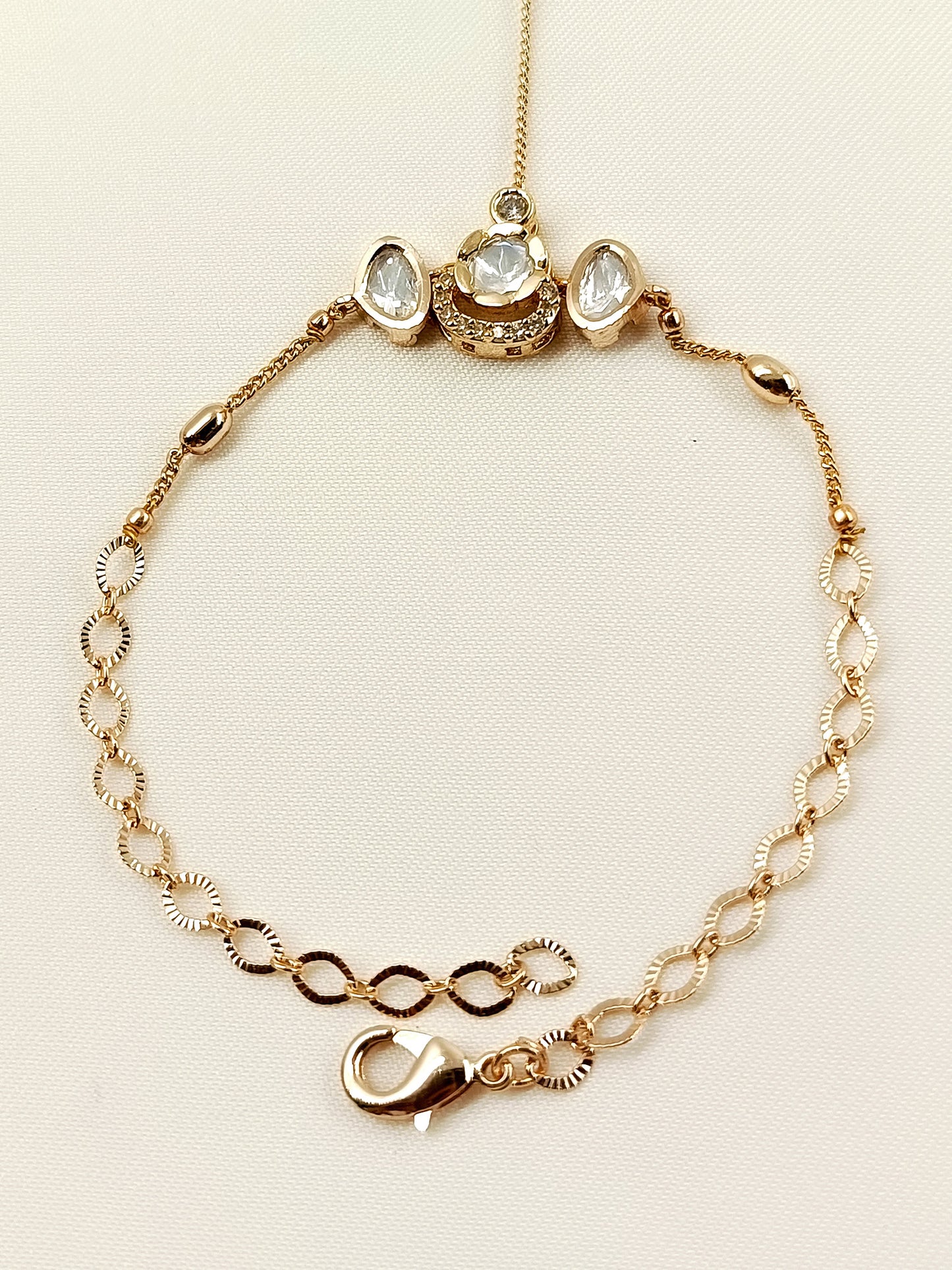 Peahan White Kundan Hathphool [Price Is For Single Piece]