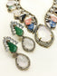 Aatreya Multicolor Victorian Raw Stone Necklace Set