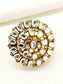 Alvina Kundan Combo Set In White