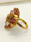 Abhikhya Pink Kundan Finger Ring