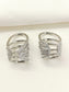 Dhavanjee White American Diamond Earcuffs