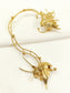 Noshin Golden Women’s Bird & Floral Branch Earcuffs