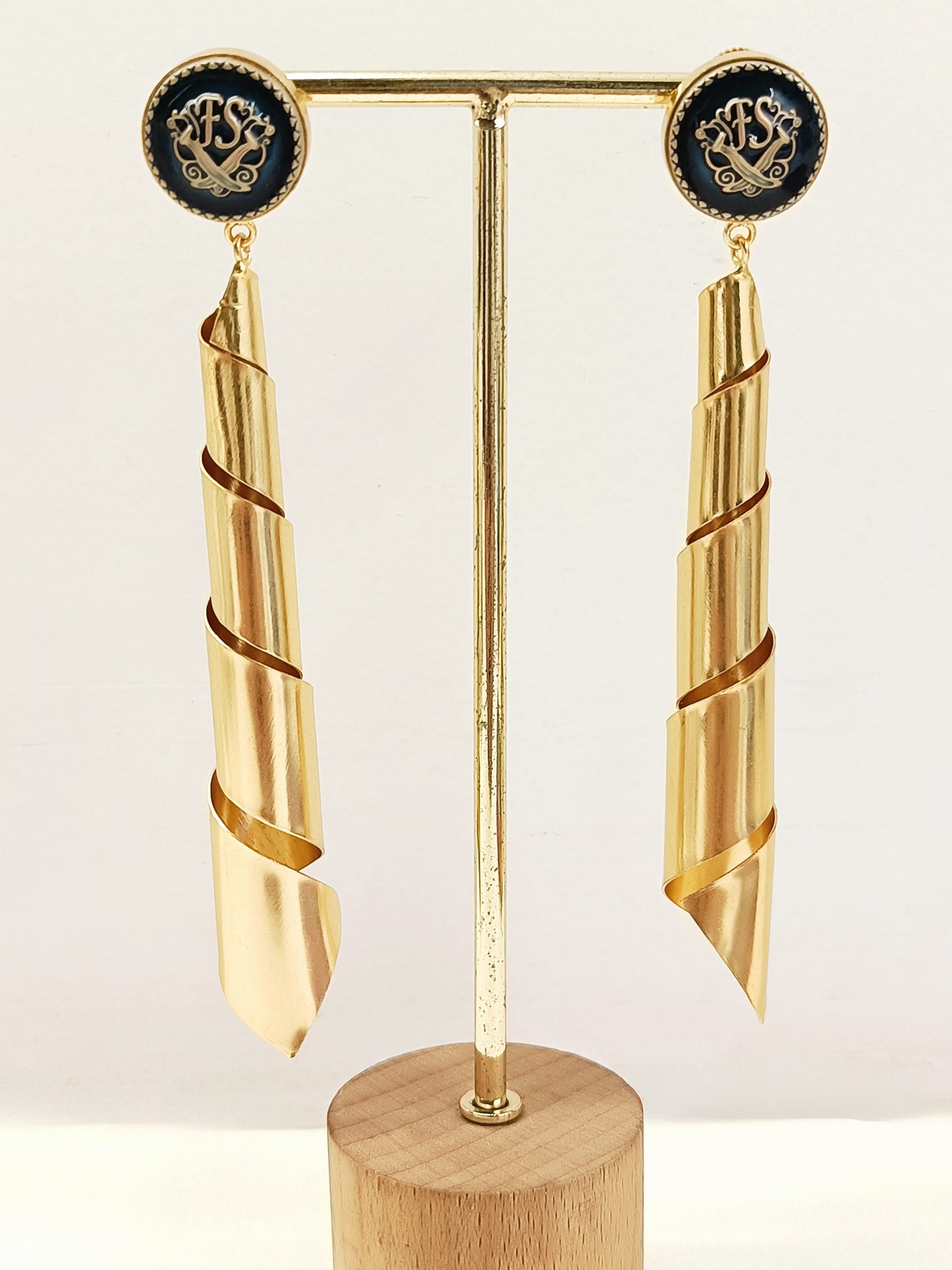 Allison Blue Boutique Spiral Earrings
