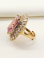 Ruhana Baby Pink American Diamond Finger Ring