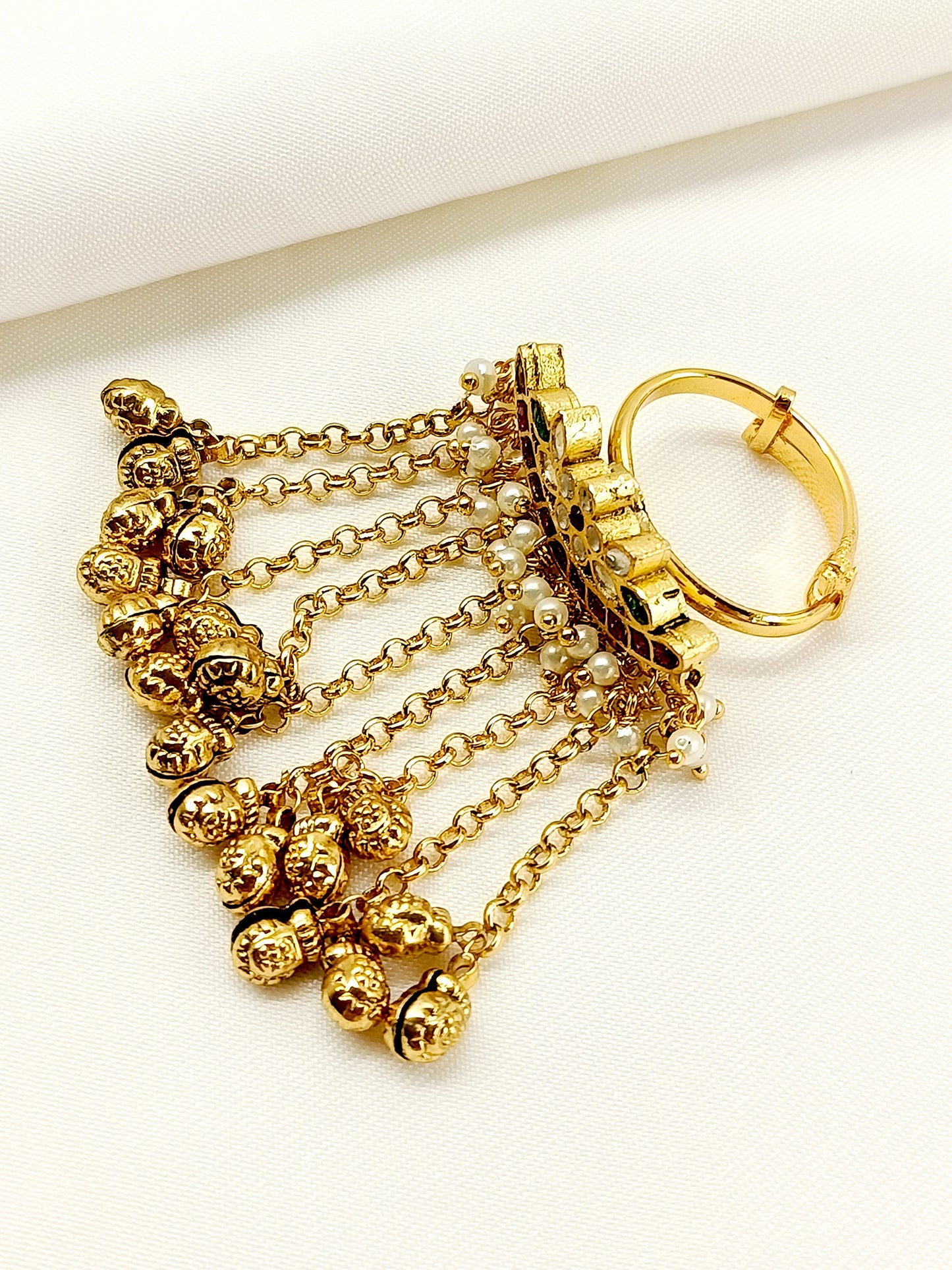 Bondita M & G Kundan Finger Ring