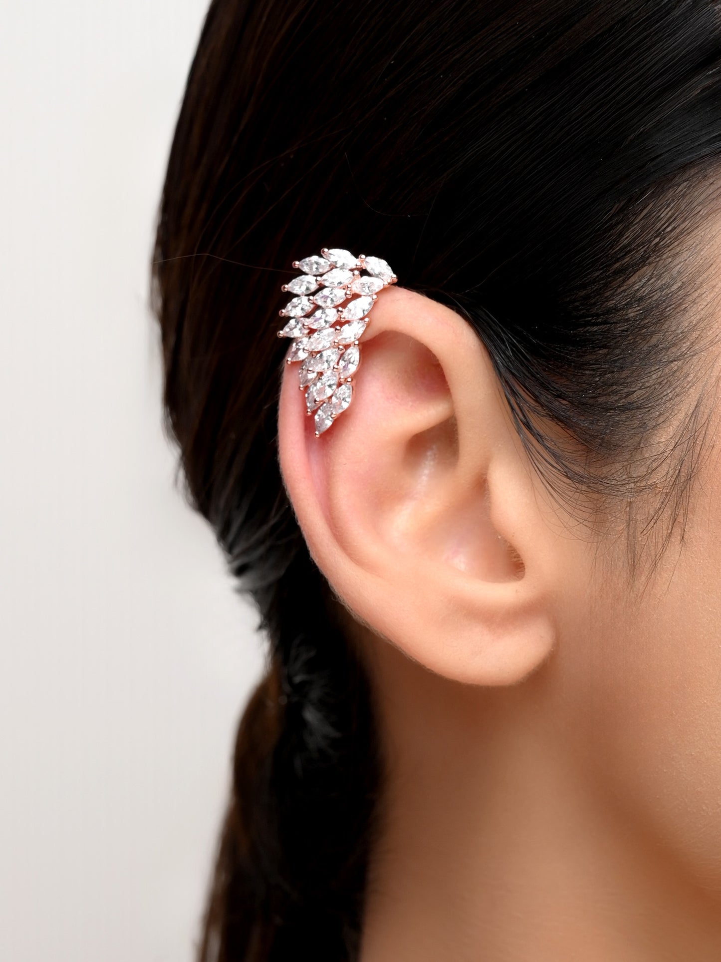 Devika White American Daimond Earcuff