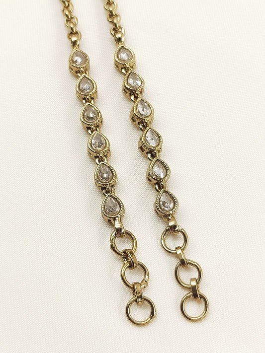 Raveena Copper Polki Traditional Ear Chain