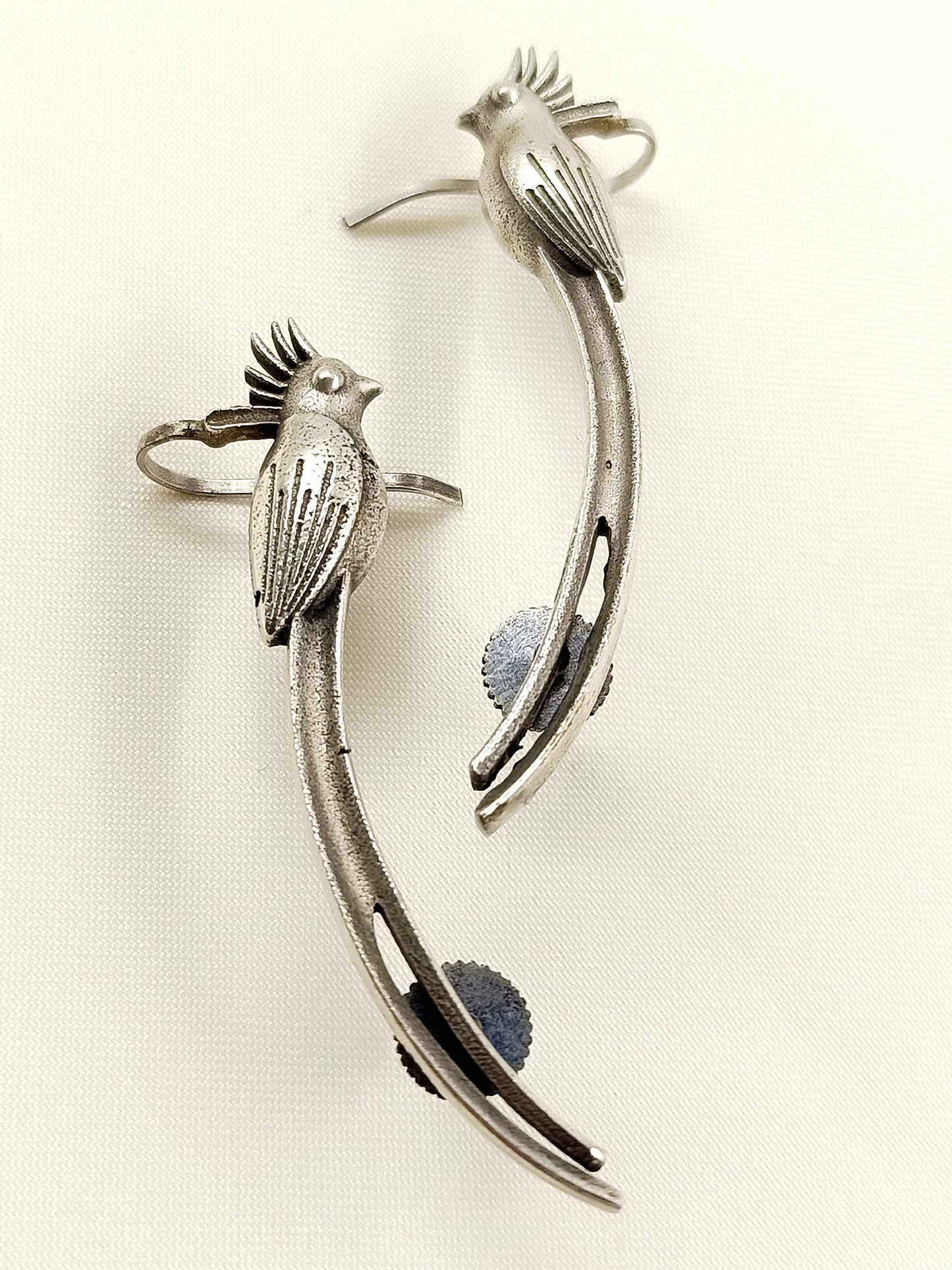 Radhika Plain Oxidized Bird Earcuffs