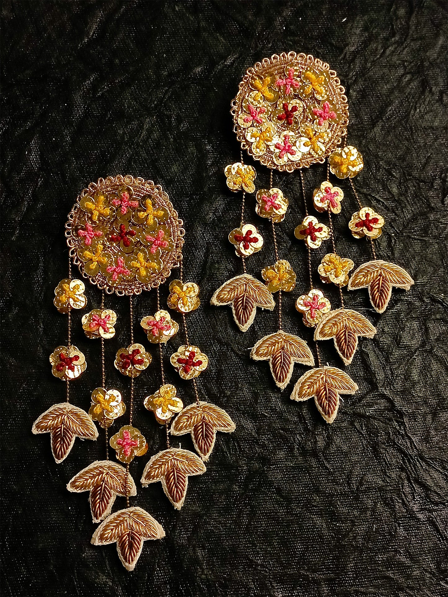 Bharni Antique Gold Handmade Earrings