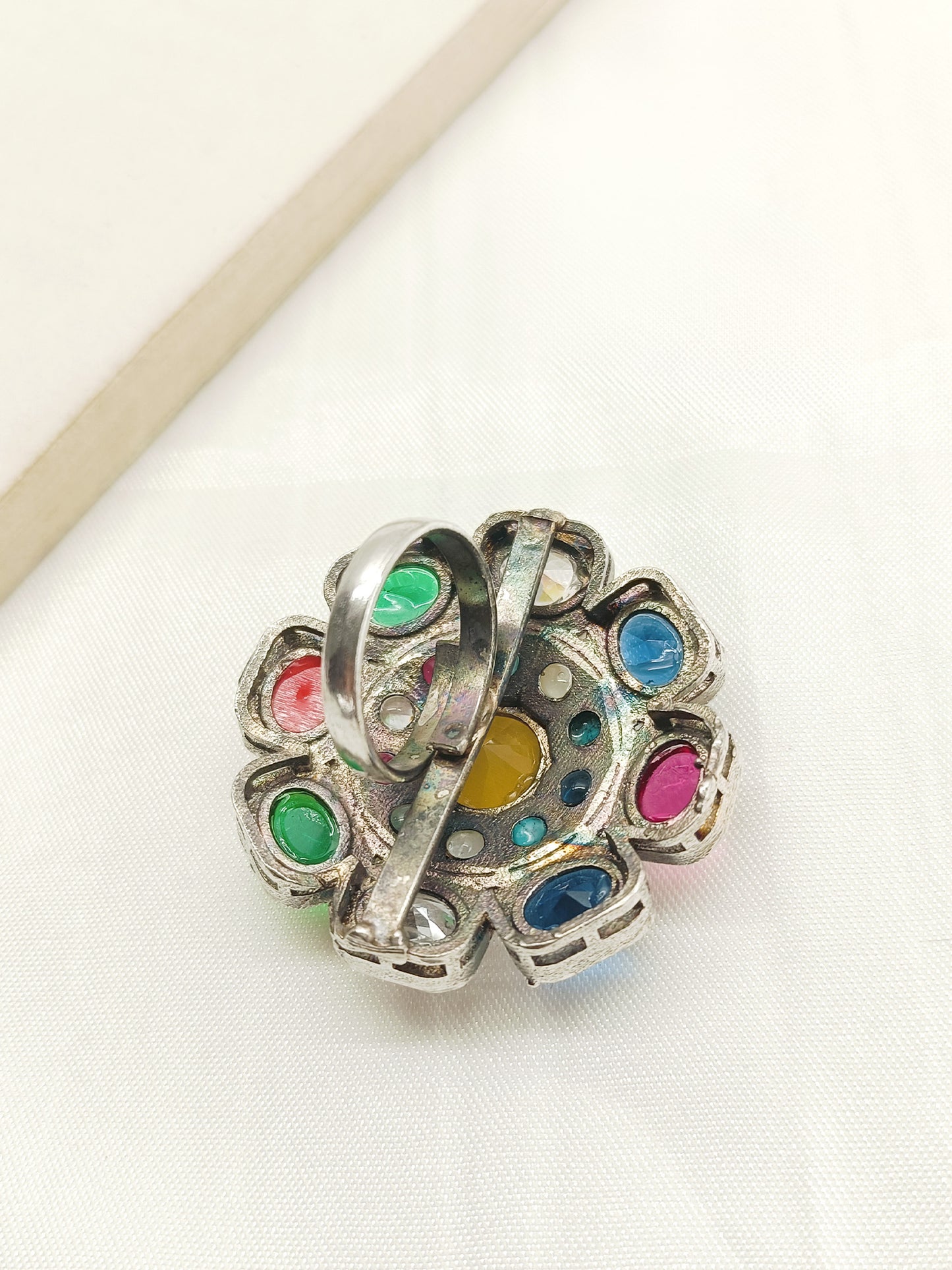 Aaradhya Multi Colour Oxidized Finger Ring