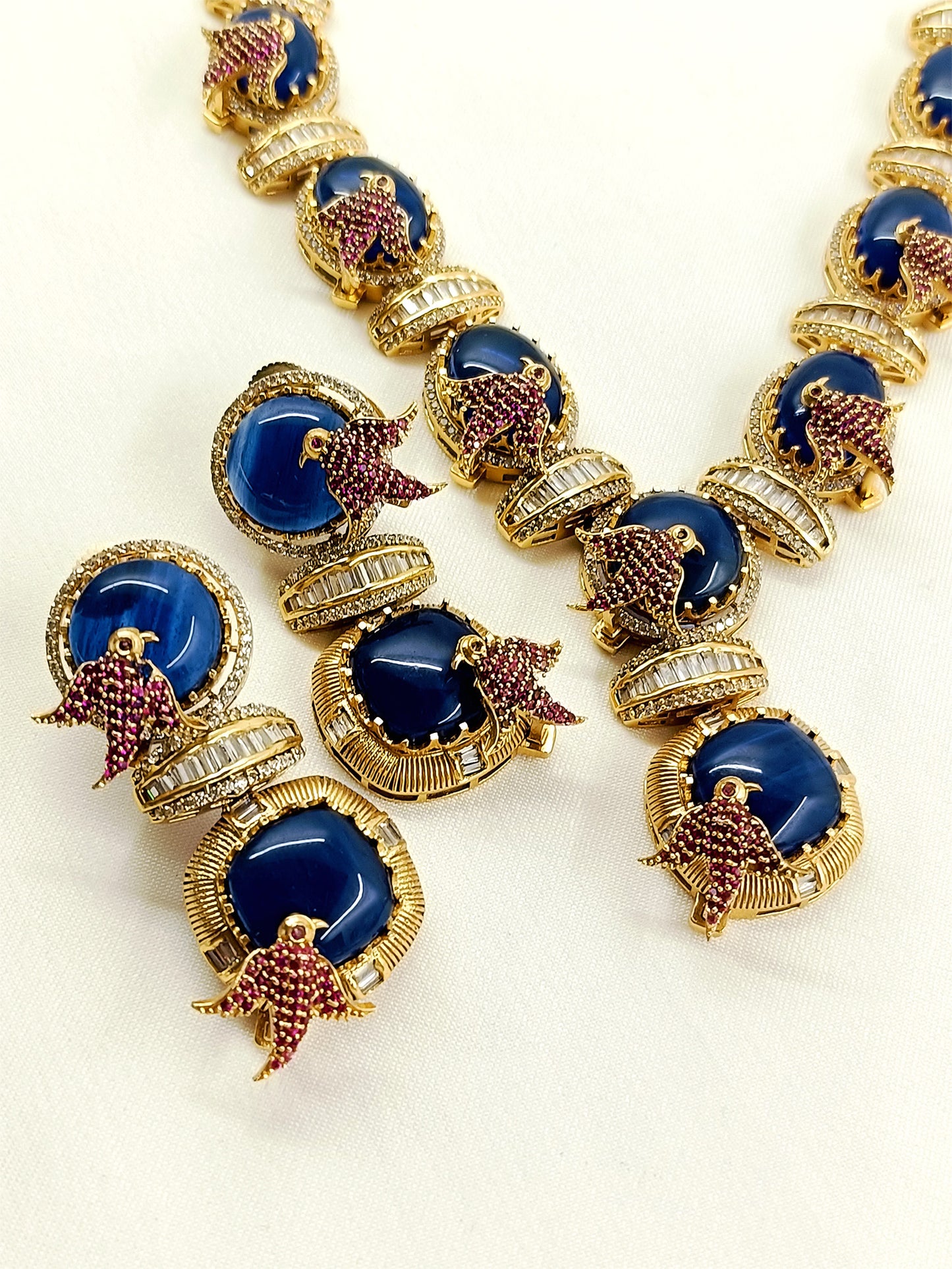 Ganishka Blue Boutique Necklace Set