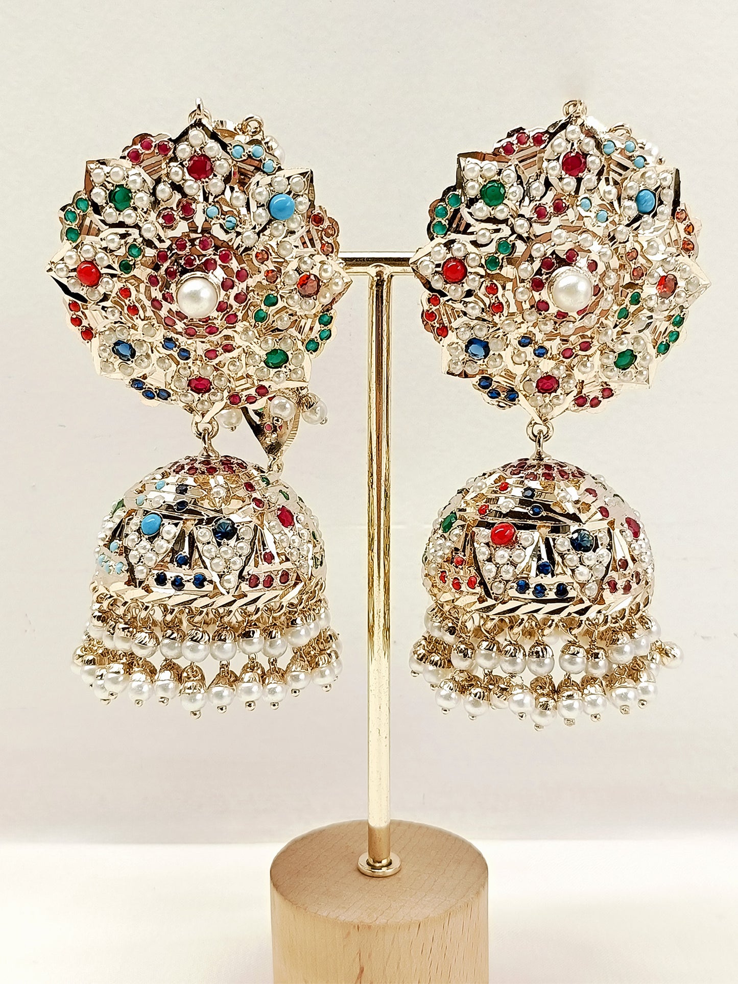 Harini Multi Colour Jadau Jhumki