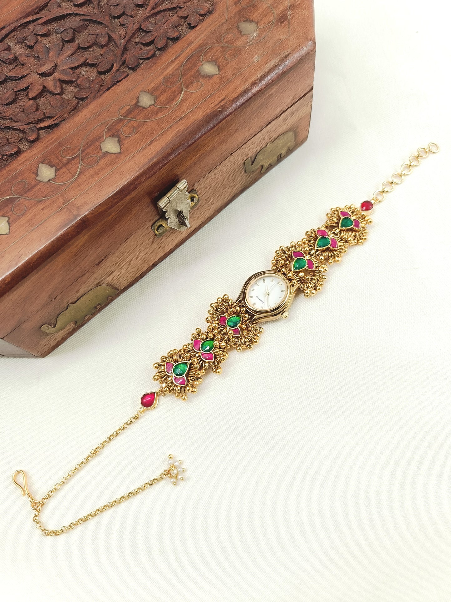 Vrinda's Paachi Kundan Watch