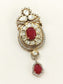 Hredhan Ruby Men's Brooch