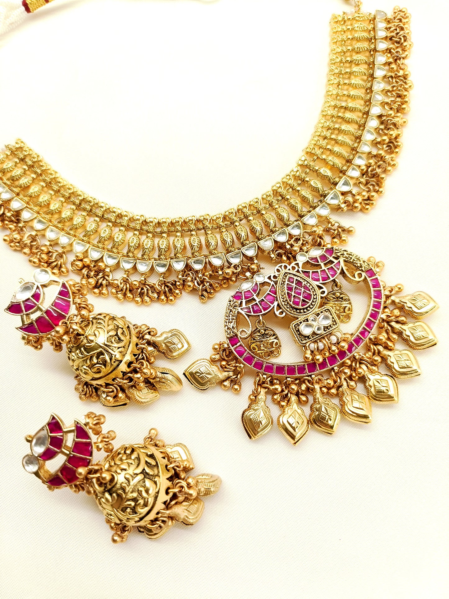 Eiravati Ruby Kundan Necklace Set