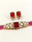 Ekani Ruby Beaded Kundan Choker Set