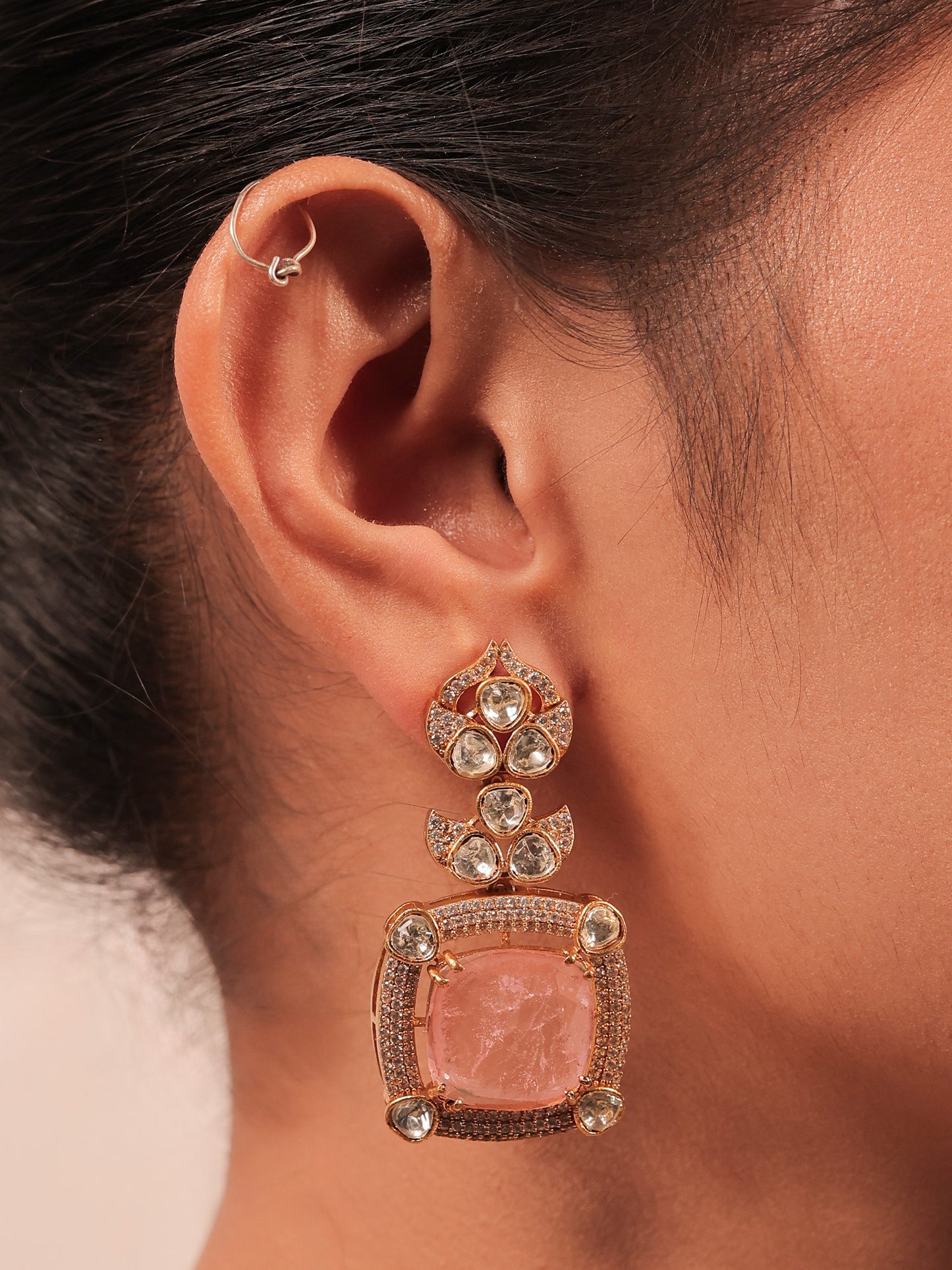 Paavni Pink Kundan Necklace Set