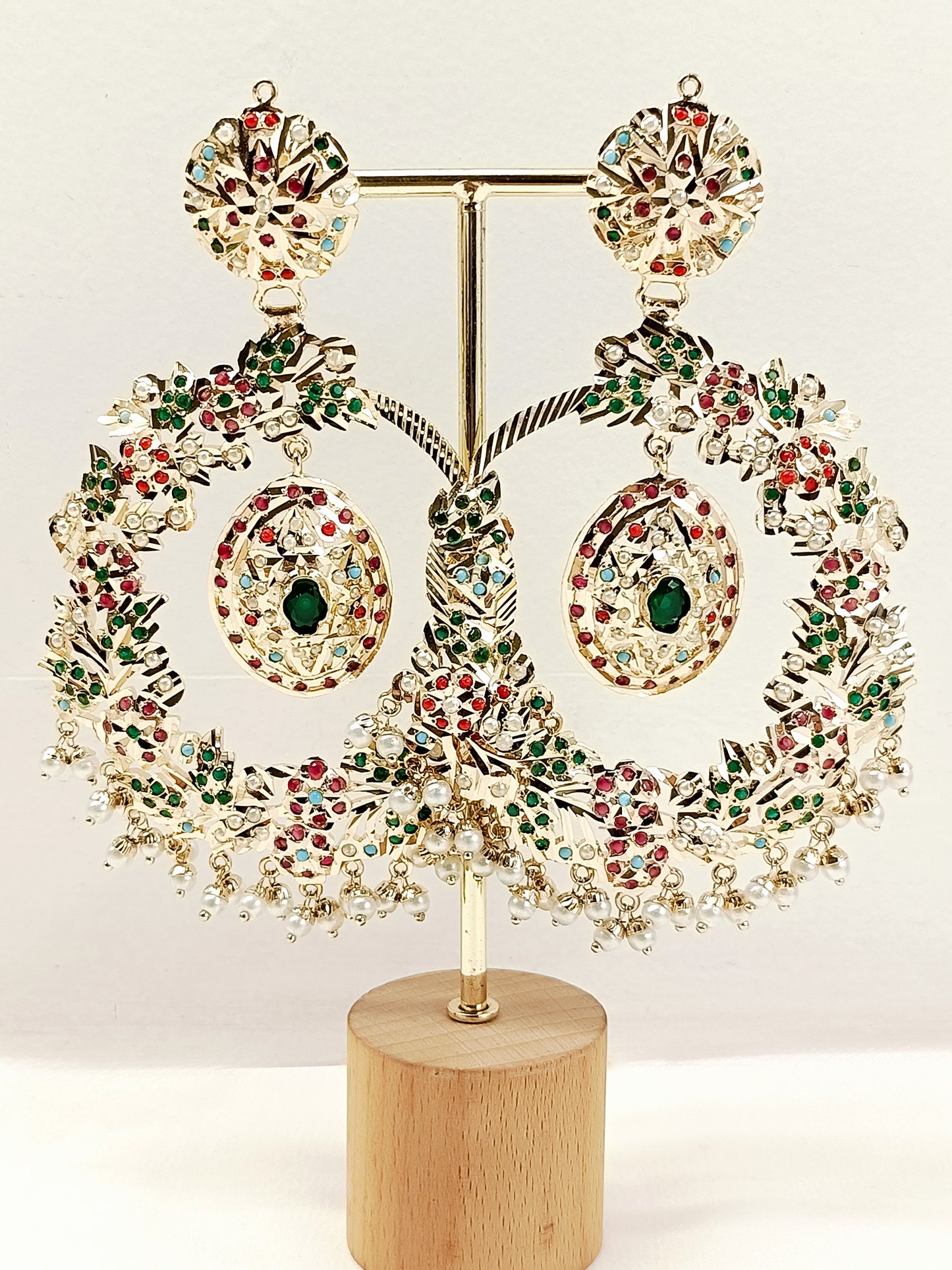 Begum Multi Colour Jadau Earring