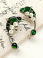 Anayda Green Oxidized Earrings