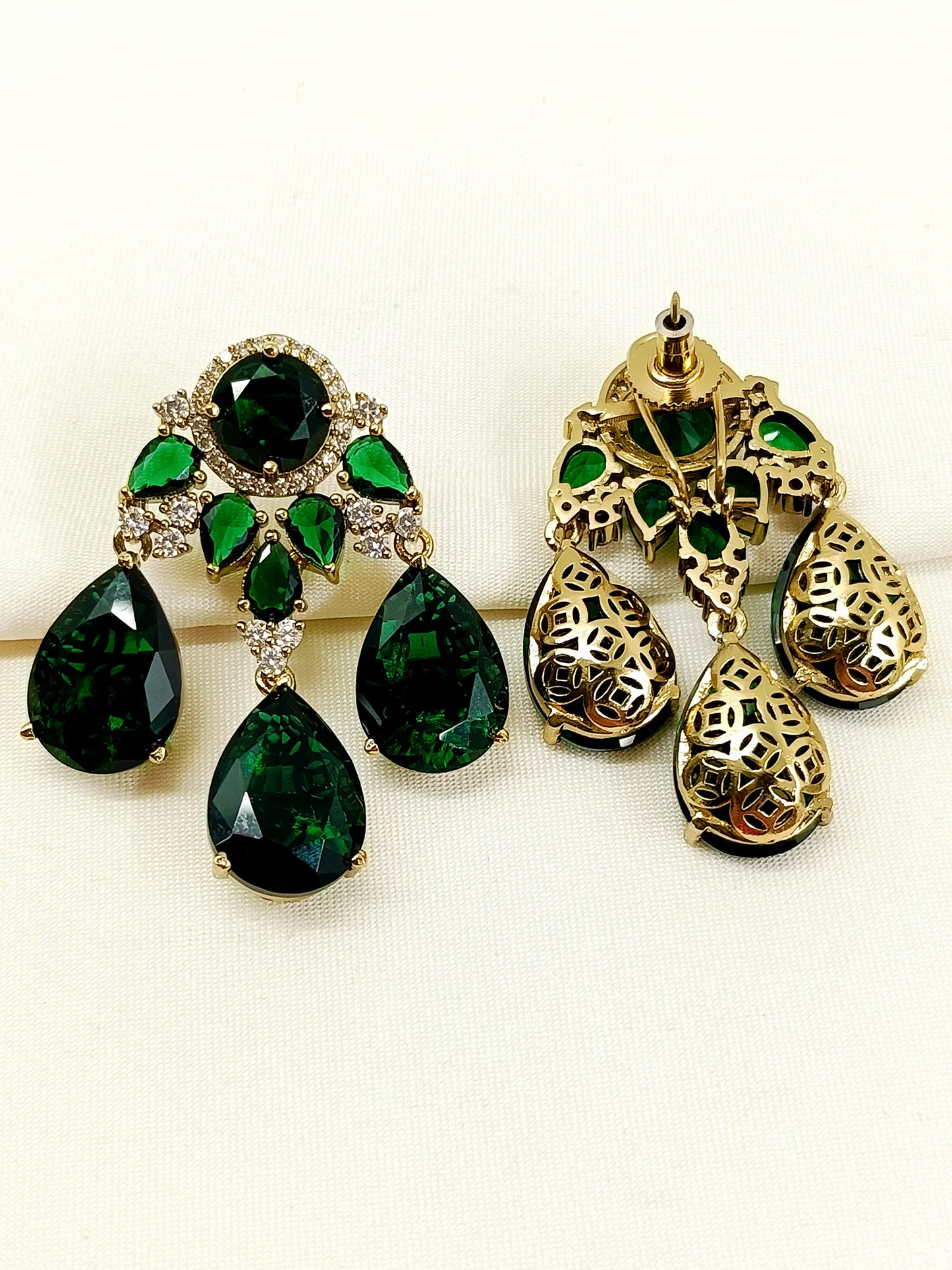 Rosalie Green Victorian Earring
