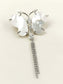 James White Butterfly Brooch