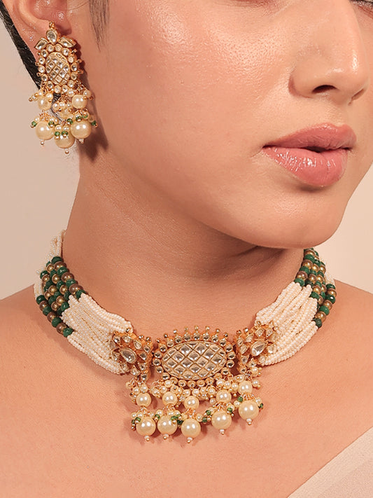 Zara Pearl Kundan Choker