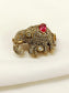 Ishvank Ruby Elephant Men's Brooch