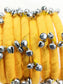 Raza Yellow Fabric Bangles with Ghungroo