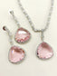 Tasavur Baby Pink American Diamond Necklace Set