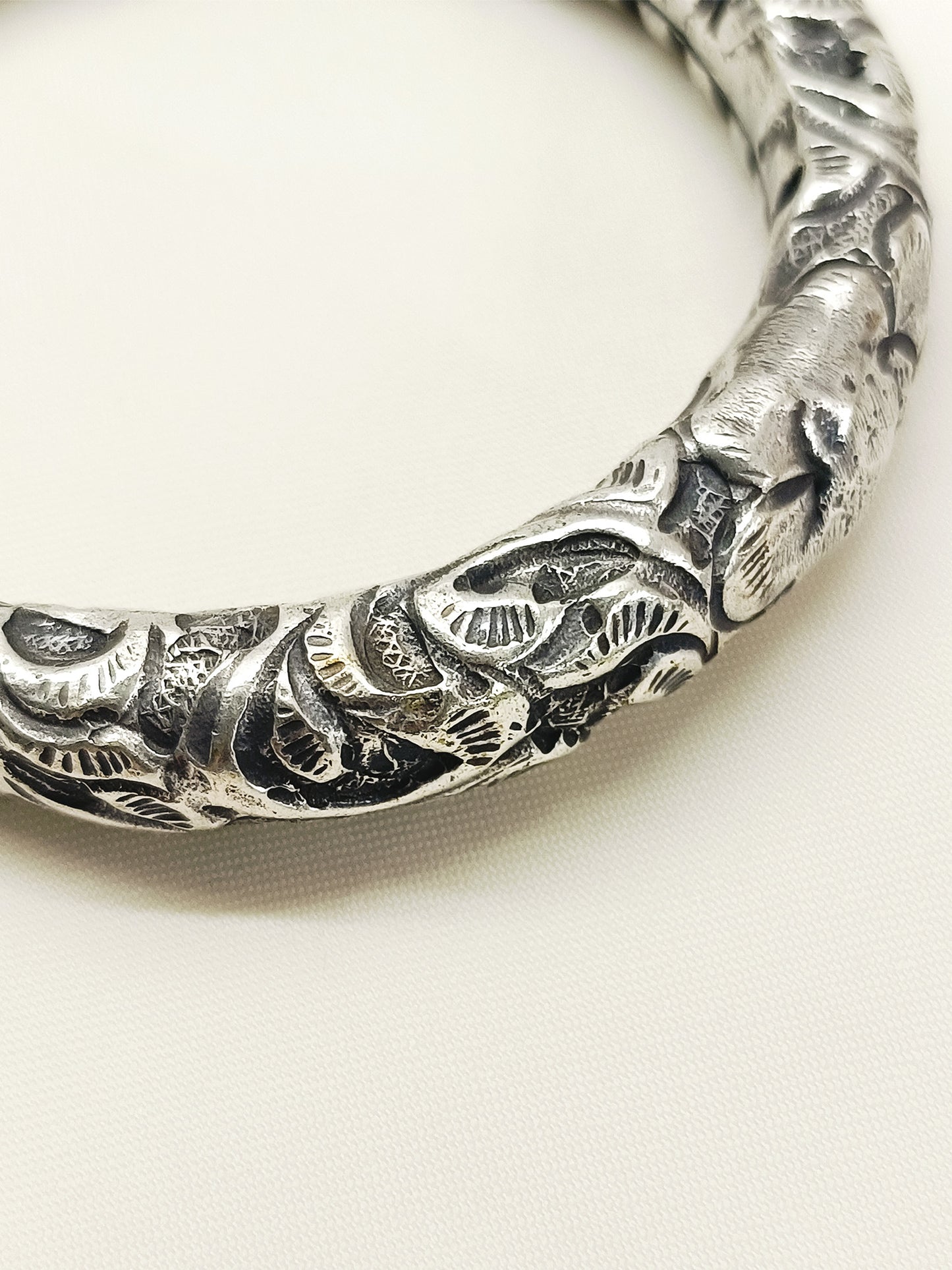 Yogi Heritage Oxidized Carved Men's Bracelet
