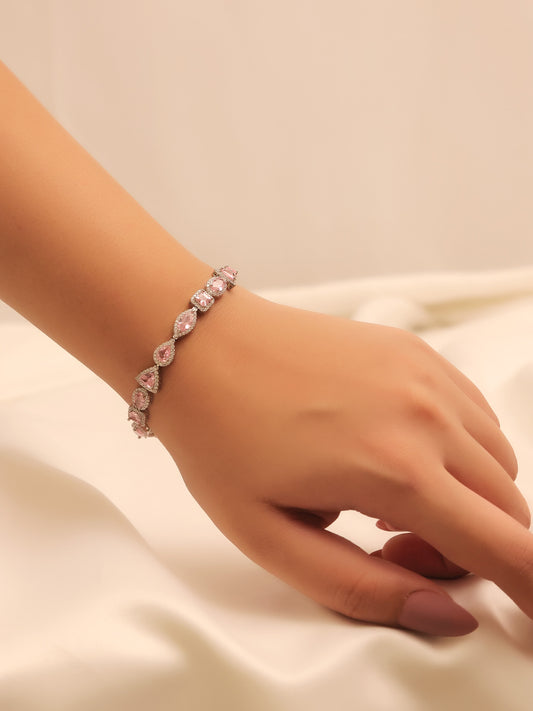 Calliope Baby Pink American Diamond Bracelet