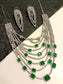 Bailey Green American Diamond Necklace Set