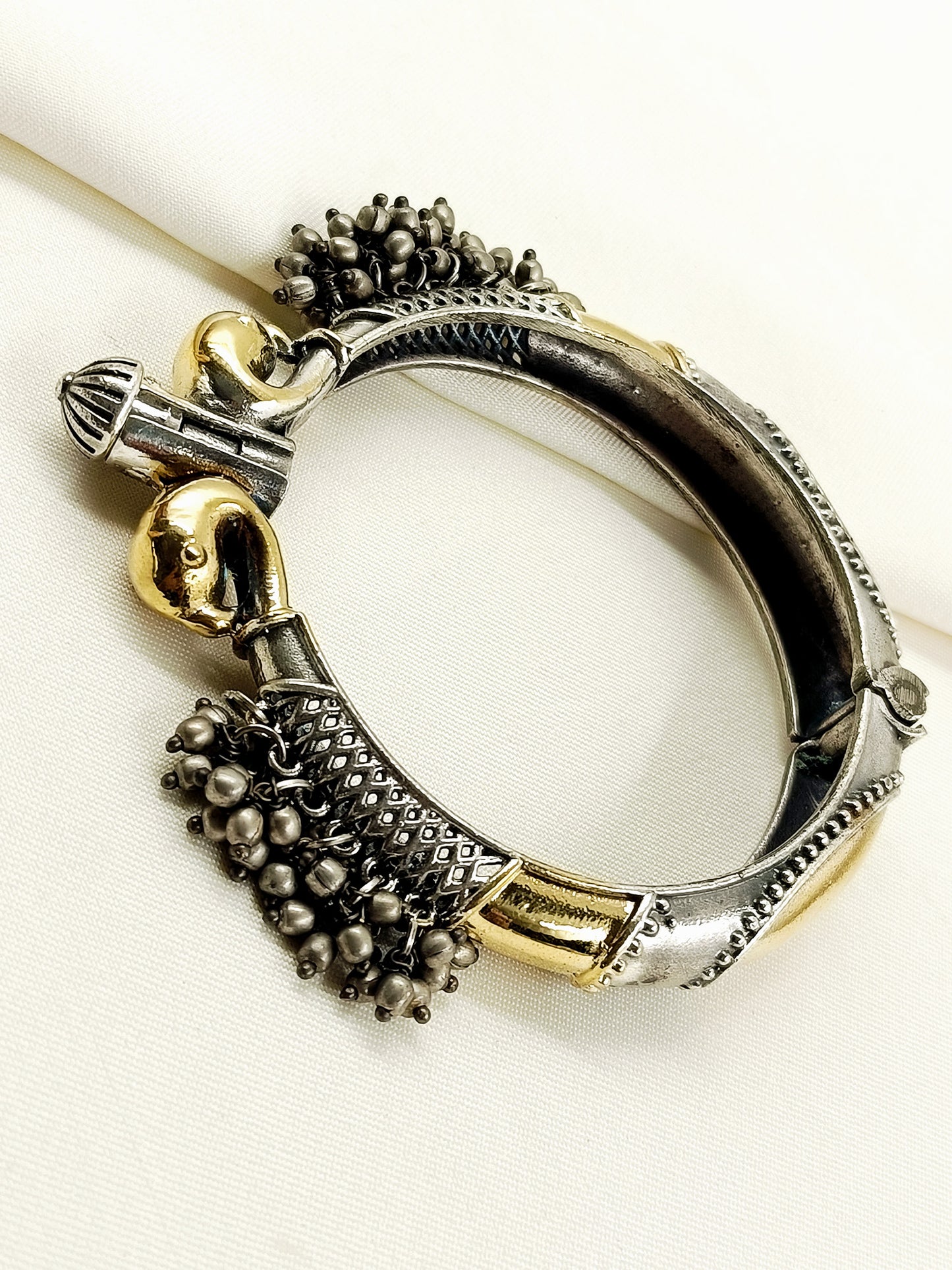Fayza Two Tone Oxidized Kada