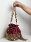 Birch Maroon Heavy Ghungroo Coin Potli Bag