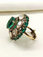 Faiza Victorian Emerald Crown Ring