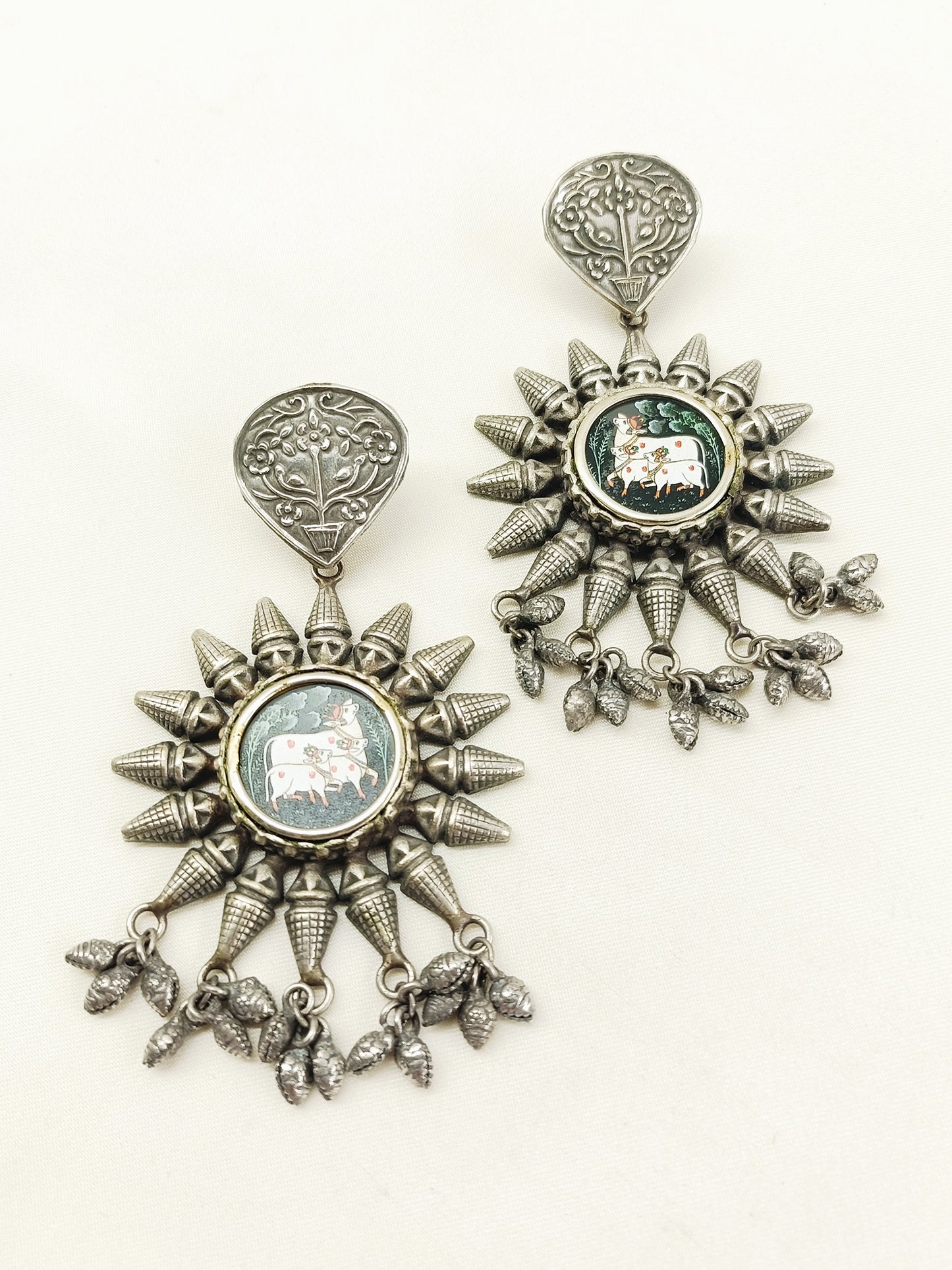 Dhatri Multi Colour Oxidized Earring