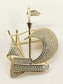 Arachnid Golden Ship Brooch