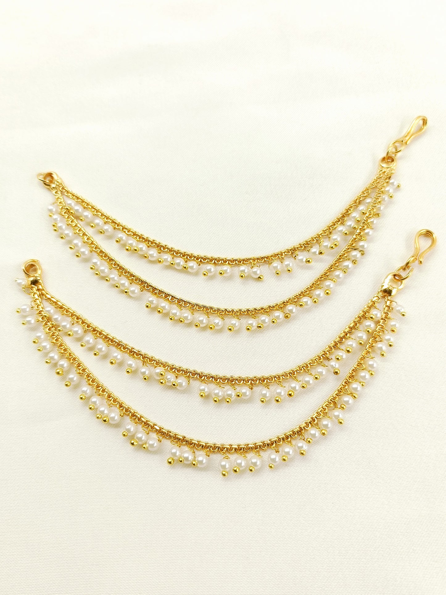 Shuchi Golden Traditional Ear Chain