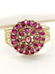 Eliza Kundan Combo Set In Ruby