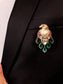 Disuza Green Eagle Brooch