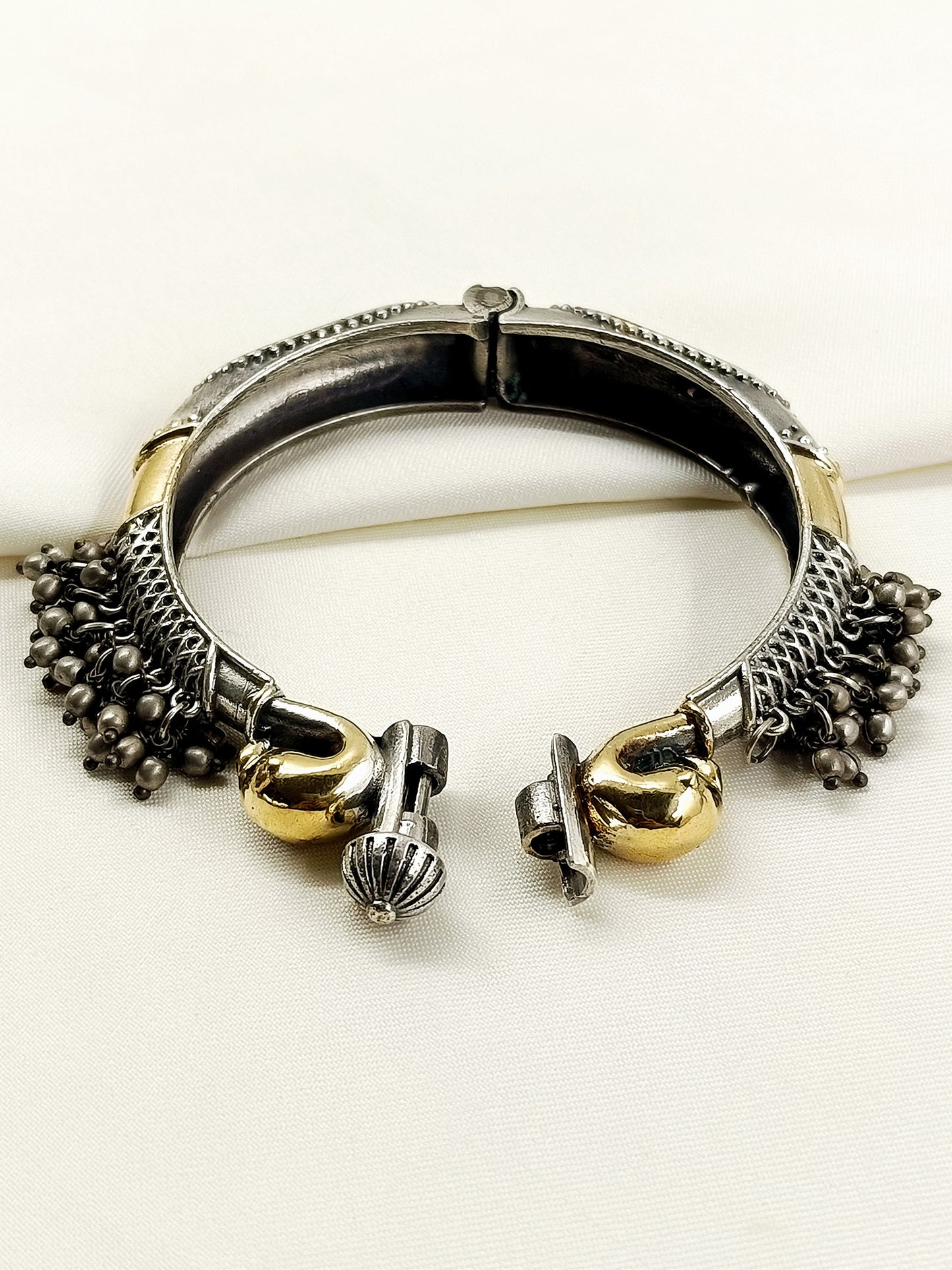 Fayza Two Tone Oxidized Kada