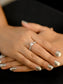 Heeba White American Diamond Finger Ring