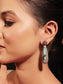 Khyati Diamond Work Light Green Victorian Earrings