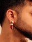 Himanshu Red Men's Earring