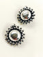Parul Silver Oxidized  Big Dome Sunburst Cuff Pair