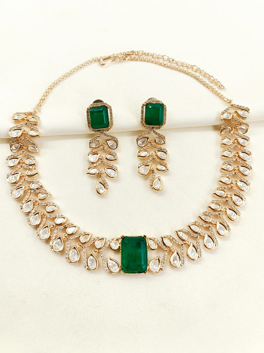 Jasmeet Green Kundan Choker Set